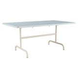 Schaffner Säntis Table repas rabattable 165x90cm – Bleu Pastel 51 / Sable Pastel 15