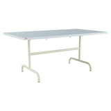 Schaffner Säntis Table repas rabattable 165x90cm – Bleu Pastel 51 / Vert Pastel 64