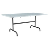 Schaffner Säntis Table repas rabattable 165x90cm – Bleu Pastel 51 / Anthracite 77