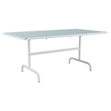 Schaffner Säntis Table repas rabattable 165x90cm – Bleu Pastel 51 / Gris Argent 78