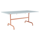 Schaffner Säntis Table repas rabattable 165x90cm – Bleu Pastel 51 / Terracotta 84