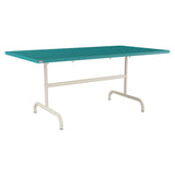 Schaffner Säntis Table repas rabattable 165x90cm – Bleu Kali 56 / Sable Pastel 15