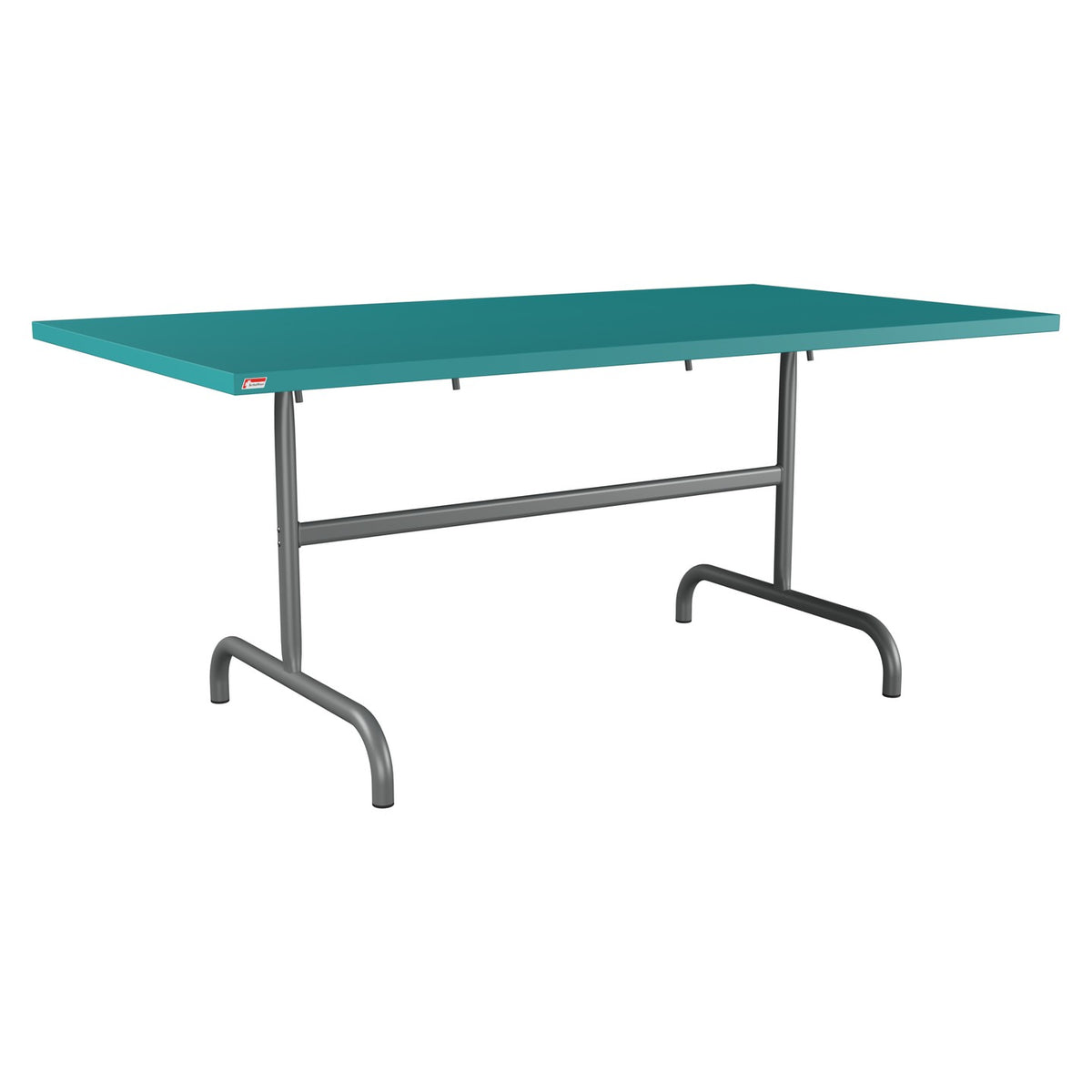 Schaffner Säntis Table repas rabattable 165x90cm – Bleu Kali 56 / Graphite 73