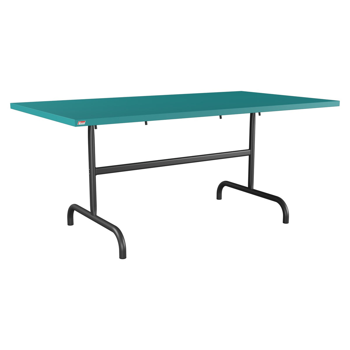 Schaffner Säntis Table repas rabattable 165x90cm – Bleu Kali 56 / Anthracite 77