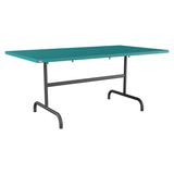 Schaffner Säntis Table repas rabattable 165x90cm – Bleu Kali 56 / Noir 91