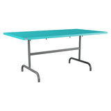 Schaffner Säntis Table repas rabattable 165x90cm – Turquoise 58 / Graphite 73