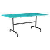 Schaffner Säntis Table repas rabattable 165x90cm – Turquoise 58 / Noir 91