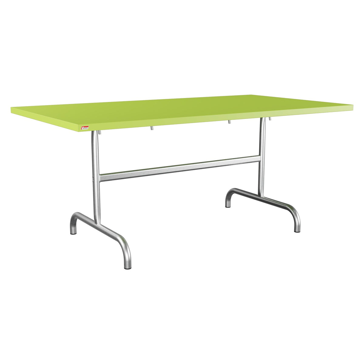 Schaffner Säntis Table repas rabattable 165x90cm – Vert clair 63 / Galvanisé à chaud 02