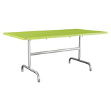 Schaffner Säntis Table repas rabattable 165x90cm – Vert clair 63 / Galvanisé à chaud 02
