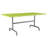 Schaffner Säntis Table repas rabattable 165x90cm – Vert clair 63 / Graphite 73