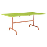 Schaffner Säntis Table repas rabattable 165x90cm – Vert clair 63 / Terracotta 84