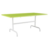 Schaffner Säntis Table repas rabattable 165x90cm – Vert clair 63 / Blanc 90