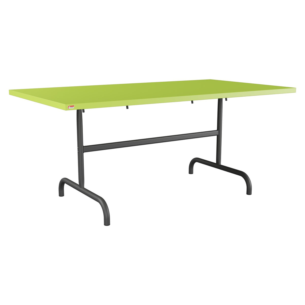 Schaffner Säntis Table repas rabattable 165x90cm – Vert clair 63 / Noir 91
