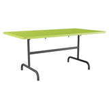 Schaffner Säntis Table repas rabattable 165x90cm – Vert clair 63 / Noir 91