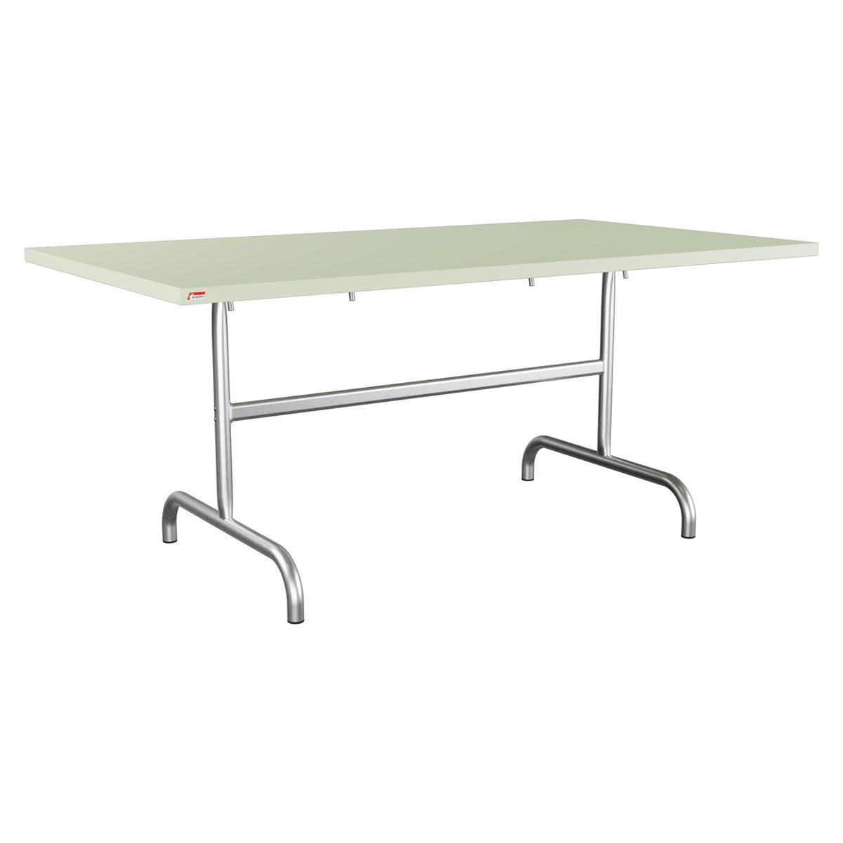 Schaffner Säntis Table repas rabattable 165x90cm – Vert Pastel 64 / Galvanisé à chaud 02