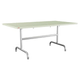 Schaffner Säntis Table repas rabattable 165x90cm – Vert Pastel 64 / Galvanisé à chaud 02