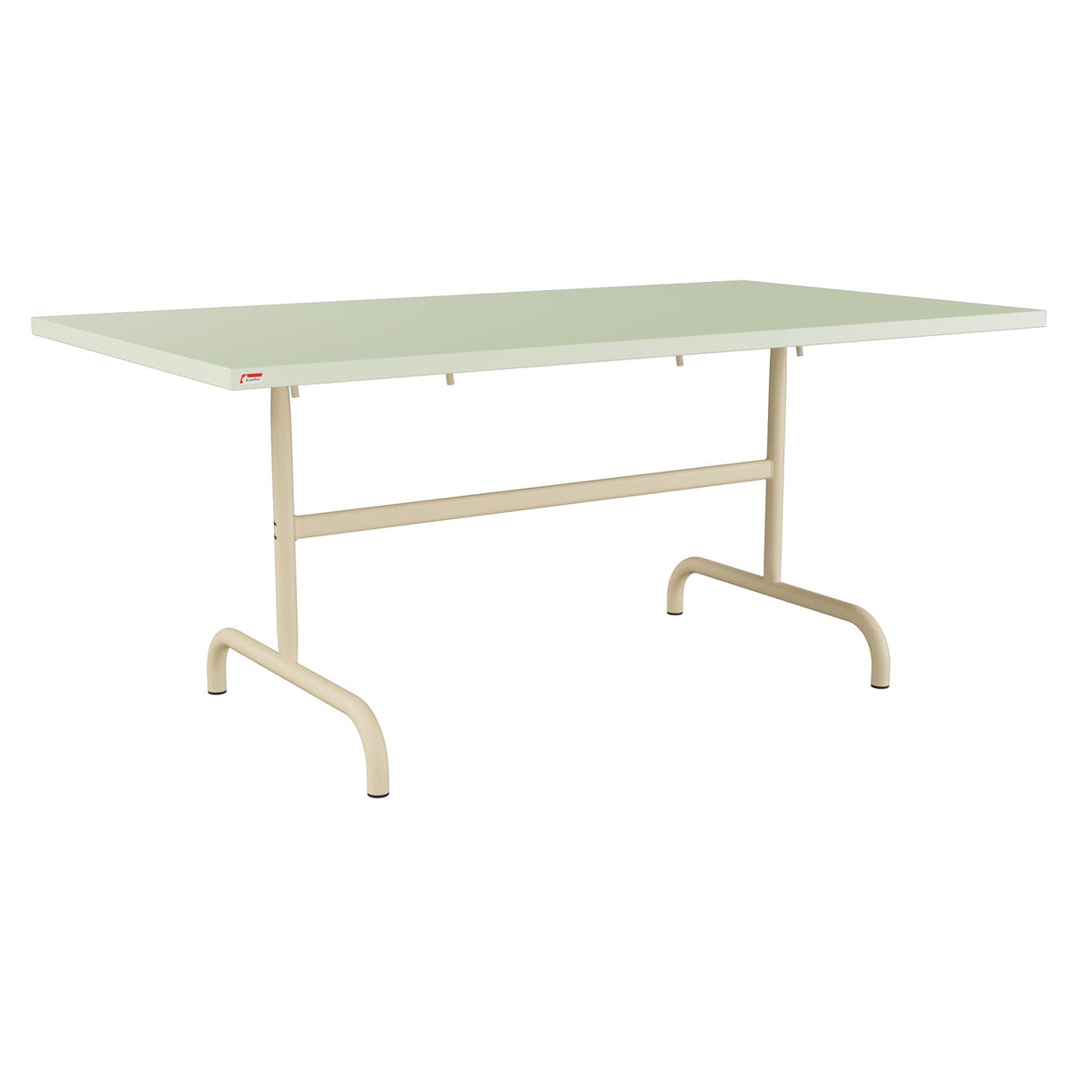Schaffner Säntis Table repas rabattable 165x90cm – Vert Pastel 64 / Marron Pastel 83