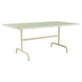 Schaffner Säntis Table repas rabattable 165x90cm – Vert Pastel 64 / Marron Pastel 83