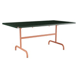 Schaffner Säntis Table repas rabattable 165x90cm – Vert Sapin 66 / Terracotta 84