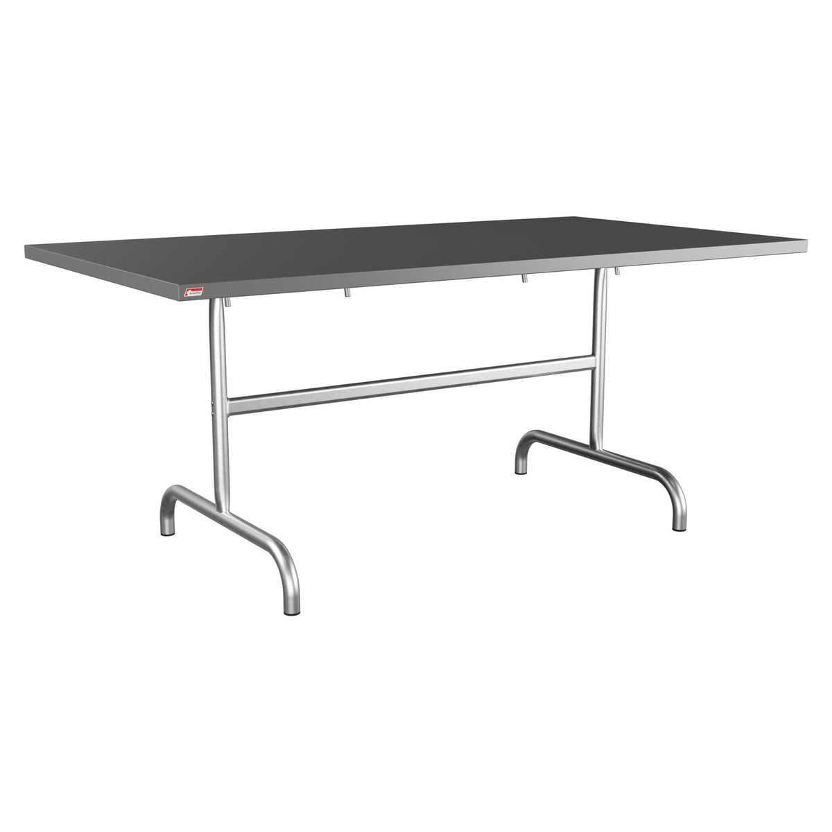 Schaffner Säntis Table repas rabattable 165x90cm – Graphite 73 / Galvanisé à chaud 02