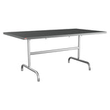 Schaffner Säntis Table repas rabattable 165x90cm – Graphite 73 / Galvanisé à chaud 02
