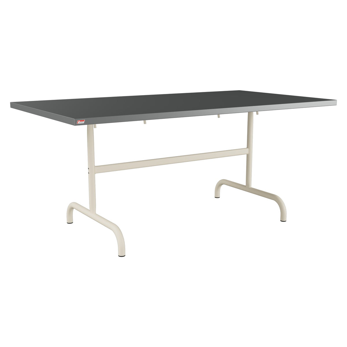 Schaffner Säntis Table repas rabattable 165x90cm – Graphite 73 / Sable Pastel 15