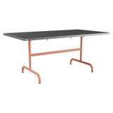 Schaffner Säntis Table repas rabattable 165x90cm – Graphite 73 / Terracotta 84