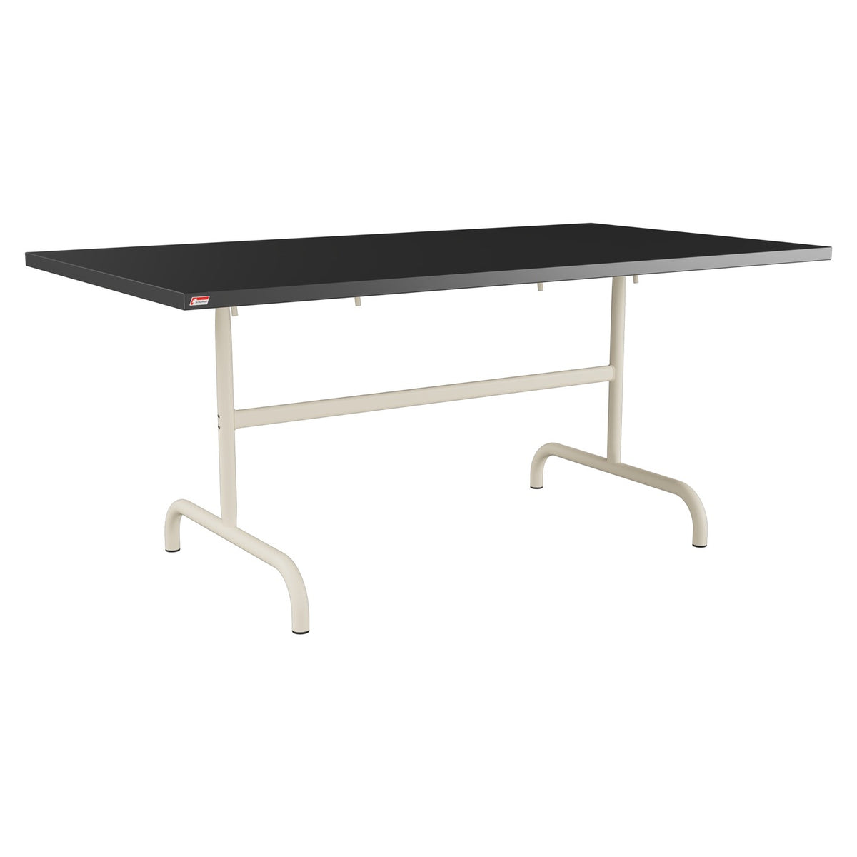 Schaffner Säntis Table repas rabattable 165x90cm – Anthracite 77 / Sable Pastel 15