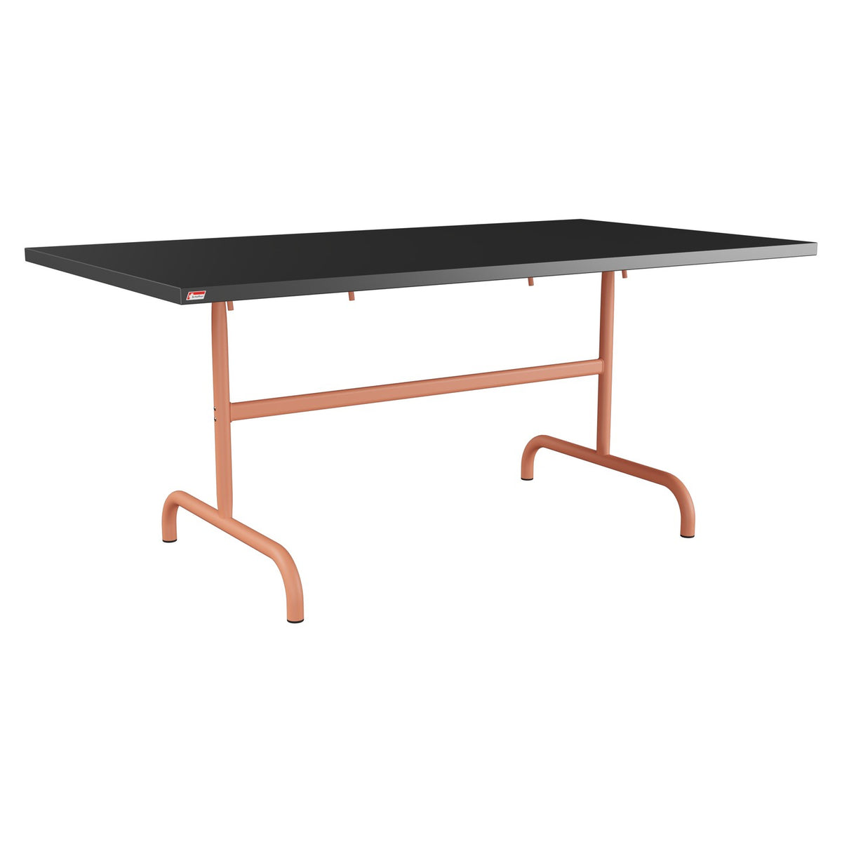 Schaffner Säntis Table repas rabattable 165x90cm – Anthracite 77 / Terracotta 84
