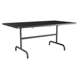Schaffner Säntis Table repas rabattable 165x90cm – Anthracite 77 / Noir 91