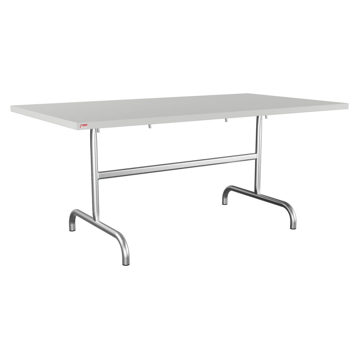 Schaffner Säntis Table repas rabattable 165x90cm – Gris Argent 78 / Galvanisé à chaud 02