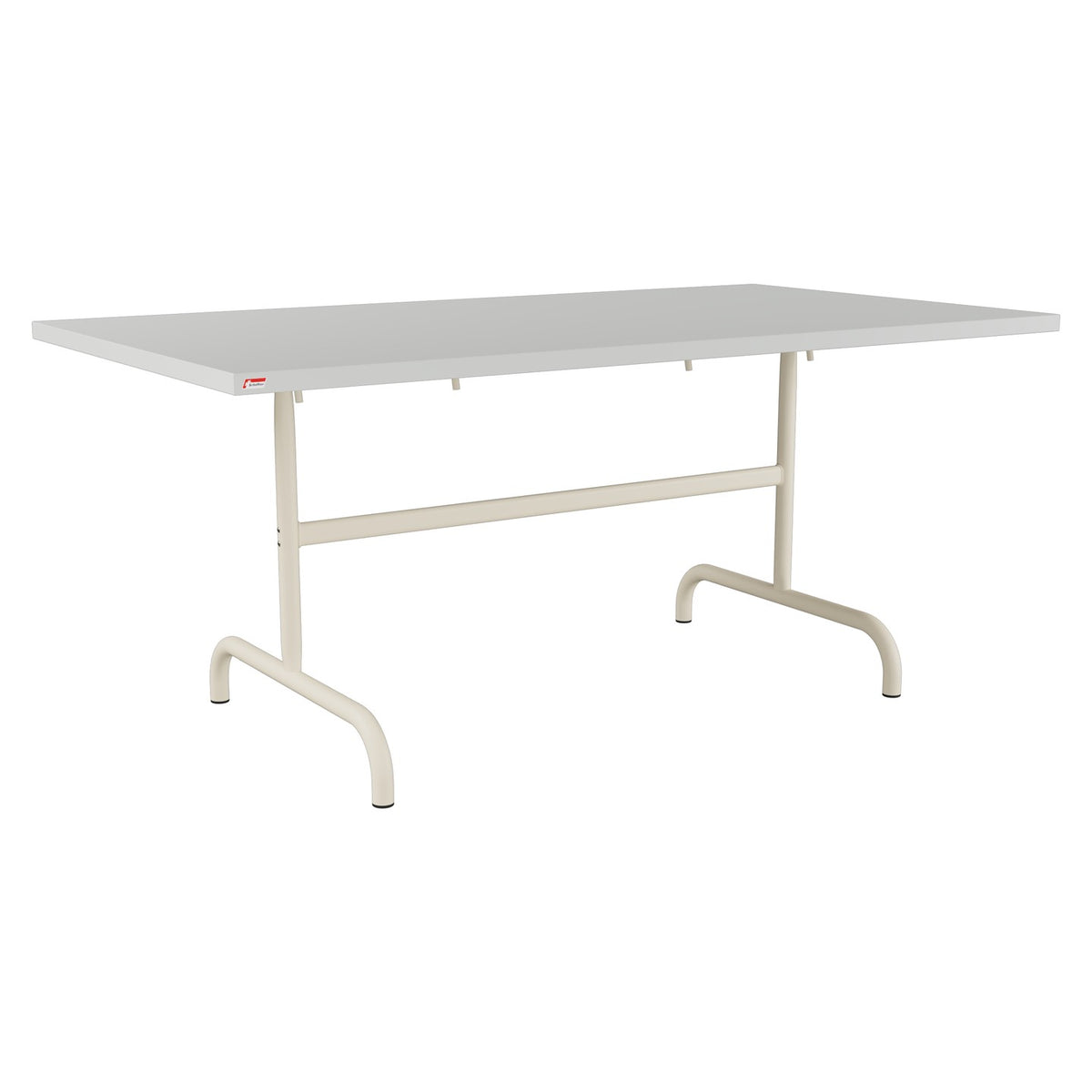 Schaffner Säntis Table repas rabattable 165x90cm – Gris Argent 78 / Sable Pastel 15