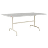 Schaffner Säntis Table repas rabattable 165x90cm – Gris Argent 78 / Sable Pastel 15