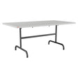 Schaffner Säntis Table repas rabattable 165x90cm – Gris Argent 78 / Noir 91