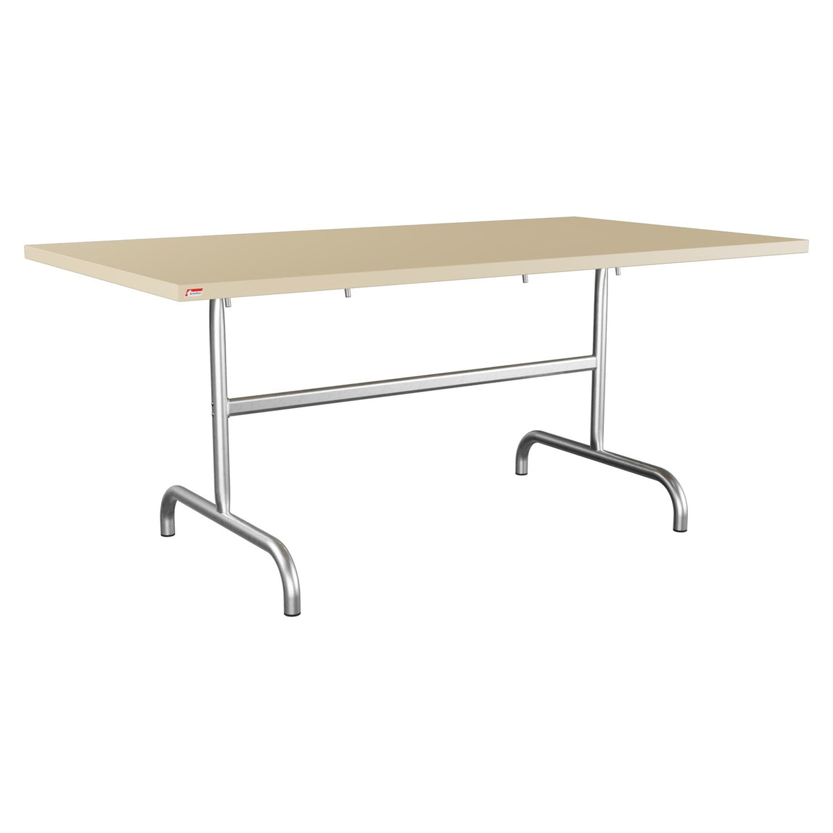 Schaffner Säntis Table repas rabattable 165x90cm – Marron Pastel 83 / Galvanisé à chaud 02