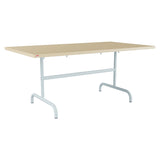 Schaffner Säntis Table repas rabattable 165x90cm – Marron Pastel 83 / Bleu Pastel 51