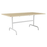 Schaffner Säntis Table repas rabattable 165x90cm – Marron Pastel 83 / Gris Argent 78