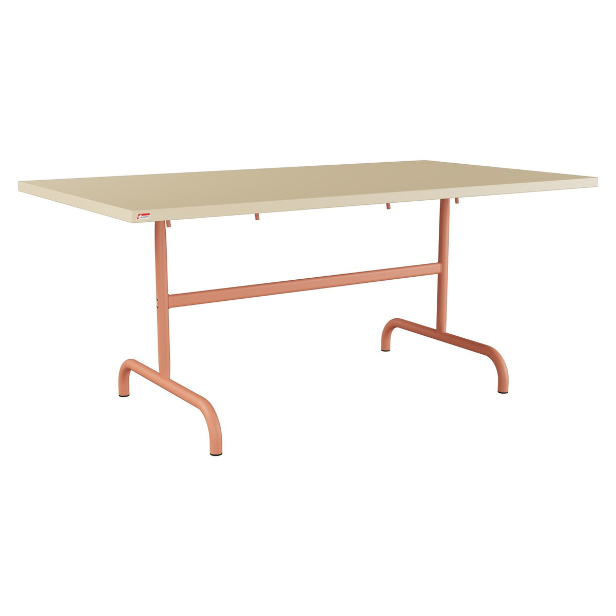 Schaffner Säntis Table repas rabattable 165x90cm – Marron Pastel 83 / Terracotta 84