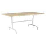 Schaffner Säntis Table repas rabattable 165x90cm – Marron Pastel 83 / Blanc 90
