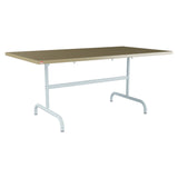 Schaffner Säntis Table repas rabattable 165x90cm – Champagne 85 / Bleu Pastel 51
