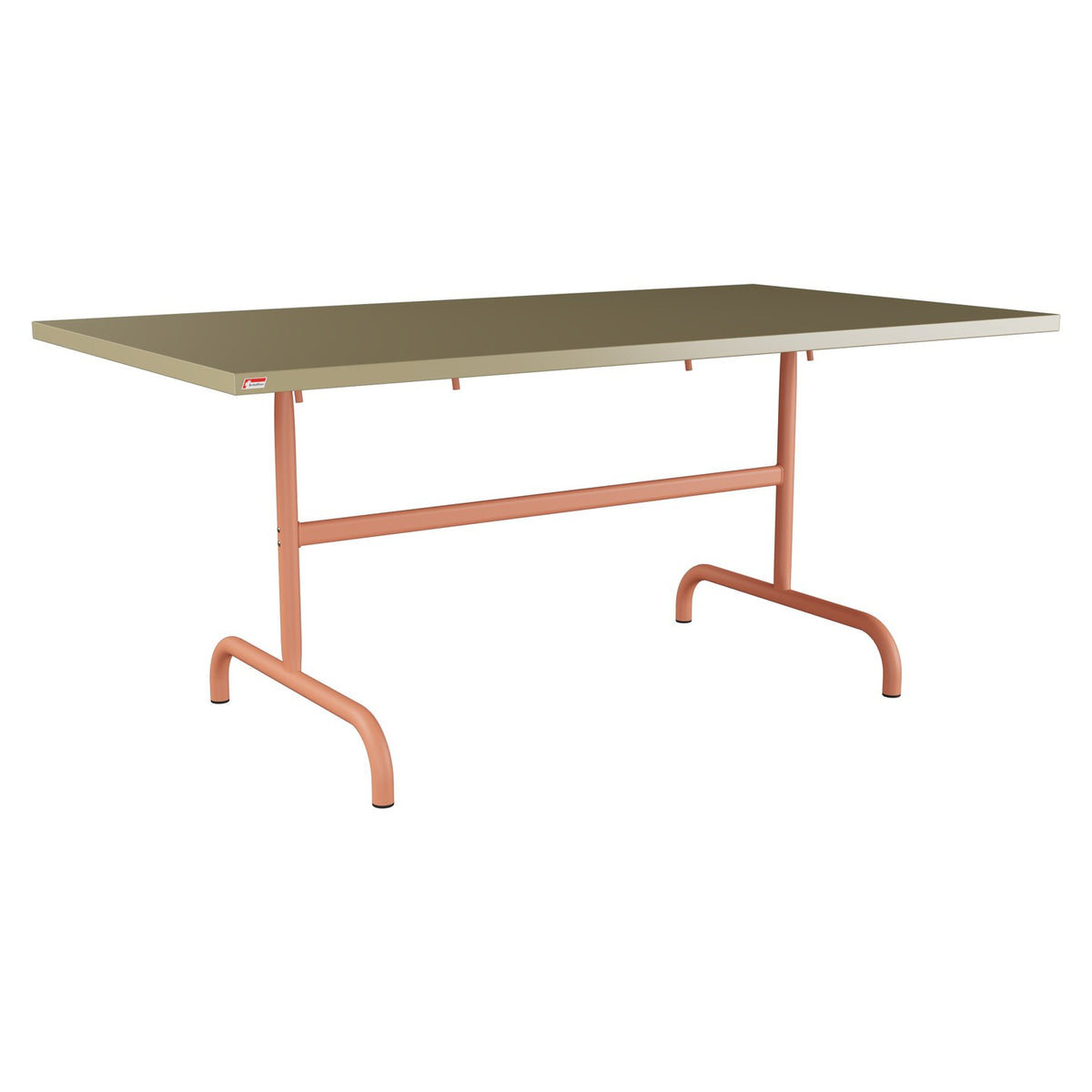Schaffner Säntis Table repas rabattable 165x90cm – Champagne 85 / Terracotta 84