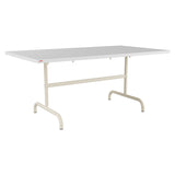 Schaffner Säntis Table repas rabattable 165x90cm – Blanc 90 / Sable Pastel 15