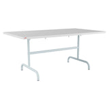 Schaffner Säntis Table repas rabattable 165x90cm – Blanc 90 / Bleu Pastel 51