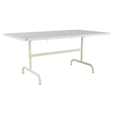 Schaffner Säntis Table repas rabattable 165x90cm – Blanc 90 / Vert Pastel 64