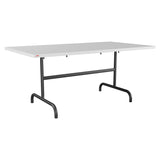 Schaffner Säntis Table repas rabattable 165x90cm – Blanc 90 / Anthracite 77
