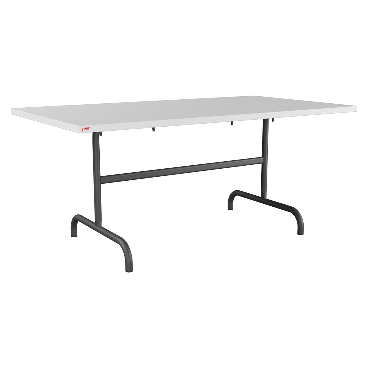 Schaffner Säntis Table repas rabattable 165x90cm – Blanc 90 / Noir 91