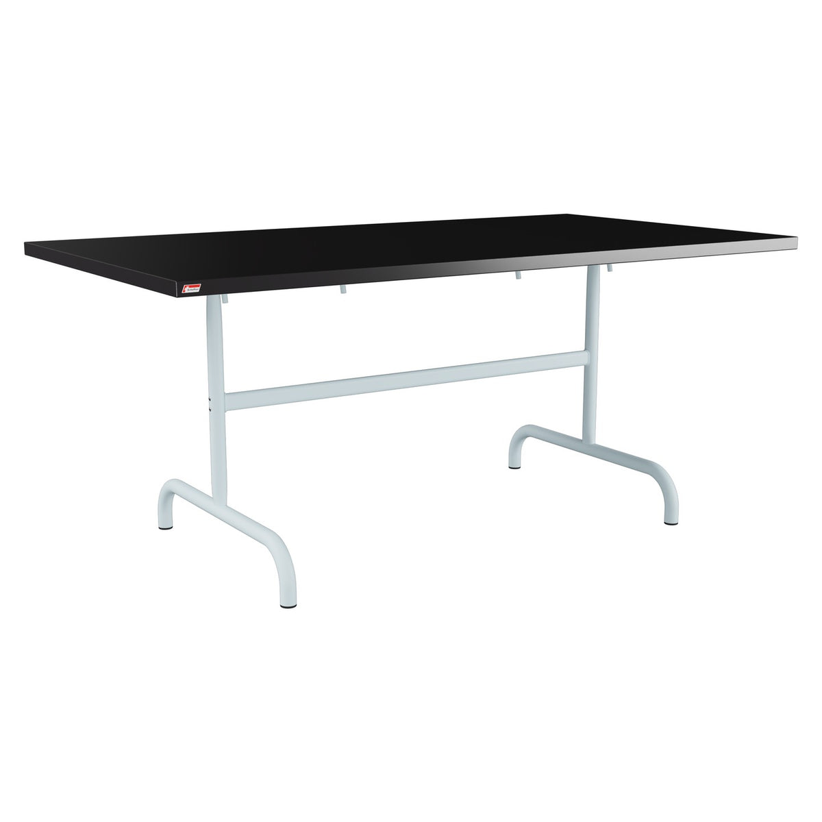 Schaffner Säntis Table repas rabattable 165x90cm – Noir 91 / Bleu Pastel 51