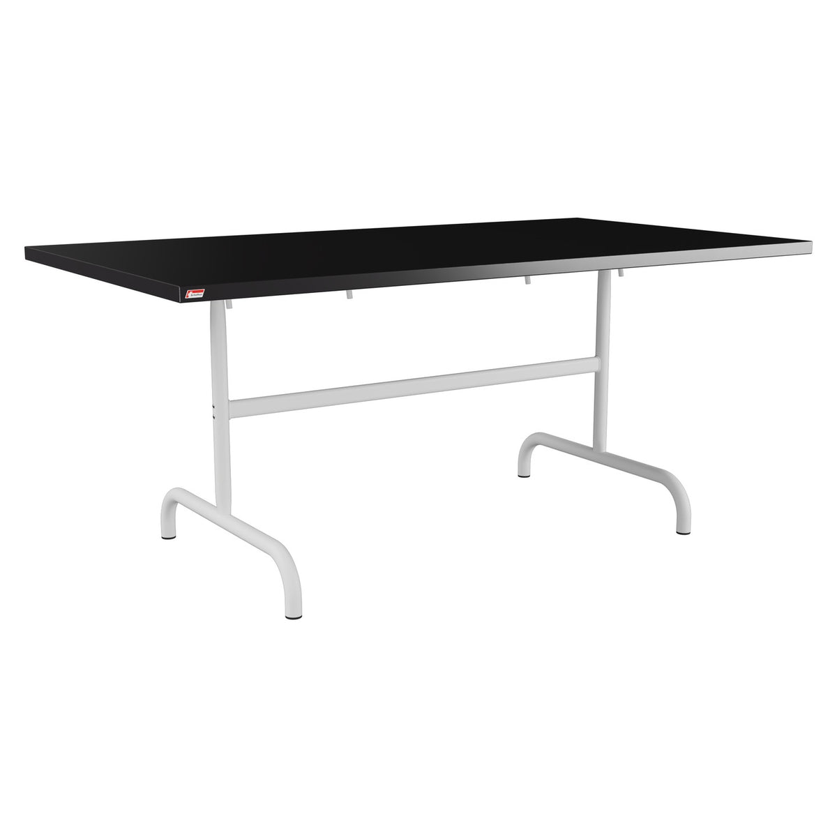 Schaffner Säntis Table repas rabattable 165x90cm – Noir 91 / Gris Argent 78