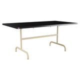 Schaffner Säntis Table repas rabattable 165x90cm – Noir 91 / Marron Pastel 83