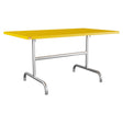 Schaffner Säntis Table repas rabattable 140x80cm – Jaune 11 / Galvanisé à chaud 02